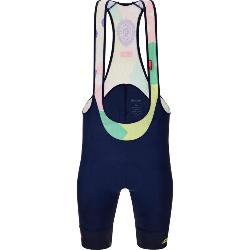 Santini La Vuelta KM Cero Men’s Cycling Bibshorts (Navy Blue) L