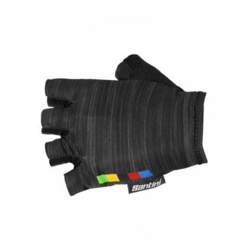 Santini UCI Official Rainbow Unisex Cycling Gloves (Black) L