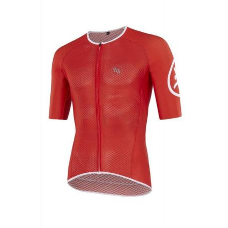 MB Wear UltraLight Smile Mens Cycling Jersey (Red) XS