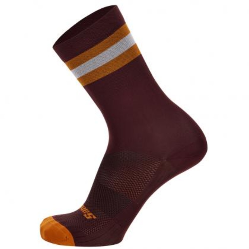 Santini Bengal Unisex Cycling Socks (Burgundy) ML