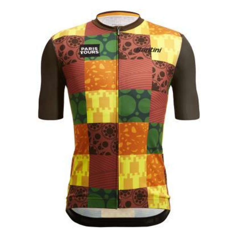 Santini TDF Paris Tours Mens Cycling Jersey (Print) XXL