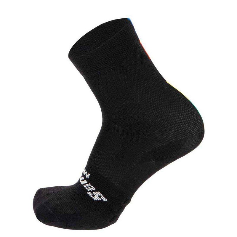 Santini UCI Official Rainbow Socks (Black) M/L