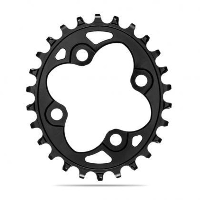 AbsoluteBlack Shimano 1x 104 BCD Oval 9/10/11/12 Speed Chainring (Black) 36T
