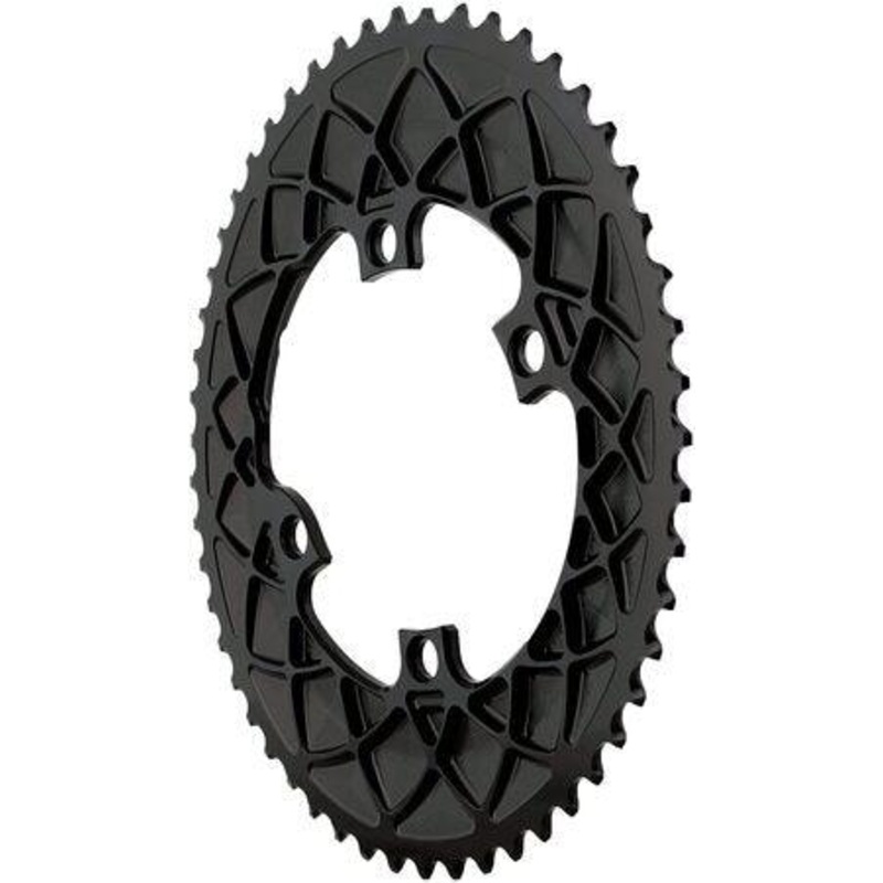 AbsoluteBlack Shimano 2x 110/4 Oval 10/11/12 Speed Chainring (Black) 53T
