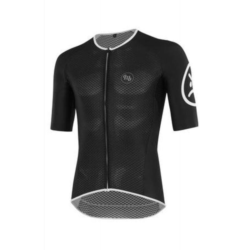 MB Wear UltraLight Smile Mens Cycling Jersey (Black) XS