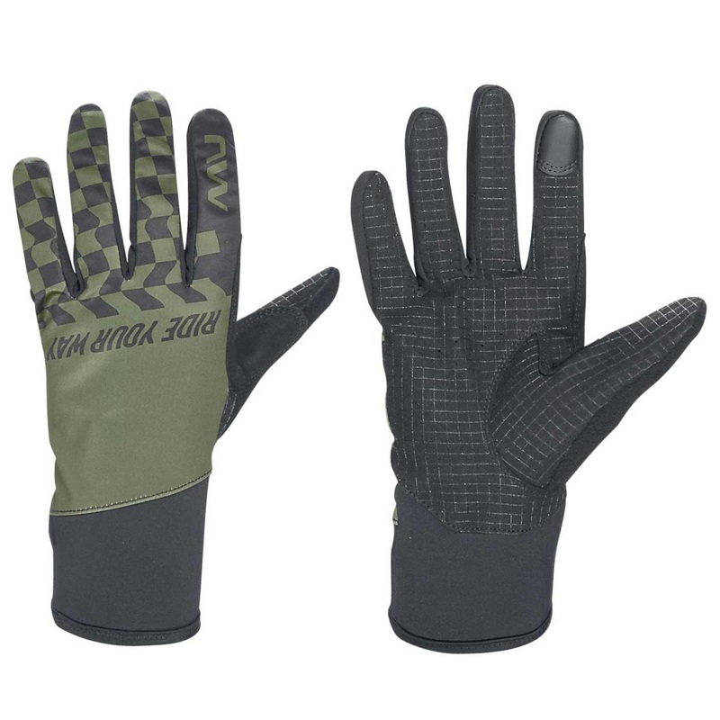 Northwave Winter Active Men’s Cycling Gloves (Green/Black) L
