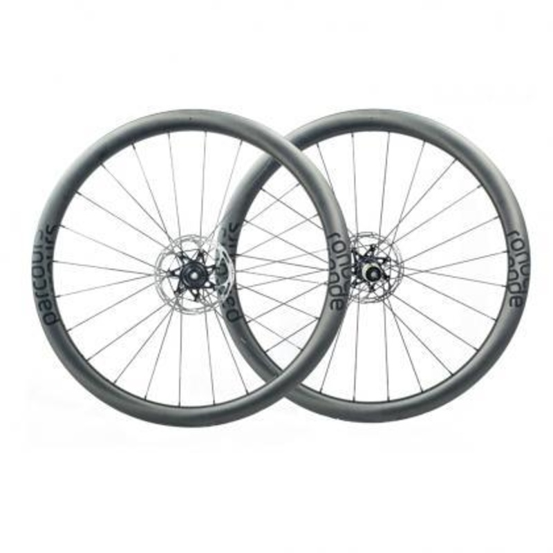 Parcours Ronde All Road Carbon Tubeless Ready Disc Brake Wheel – Shimano/Sram (Black) Front & Rear