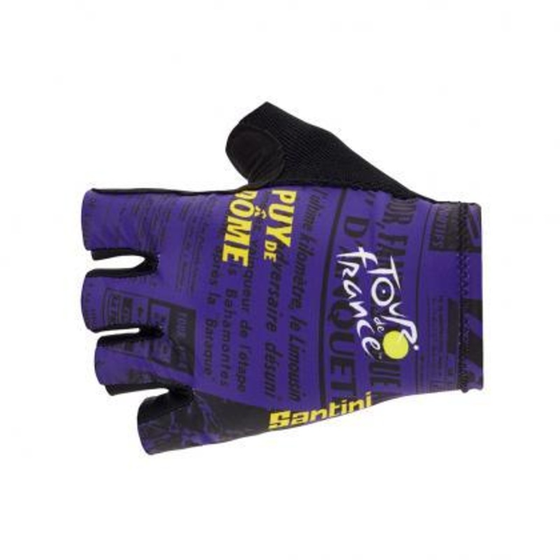 Santini Tour De France Puy De Dome Unisex Cycling Gloves (Printed) L