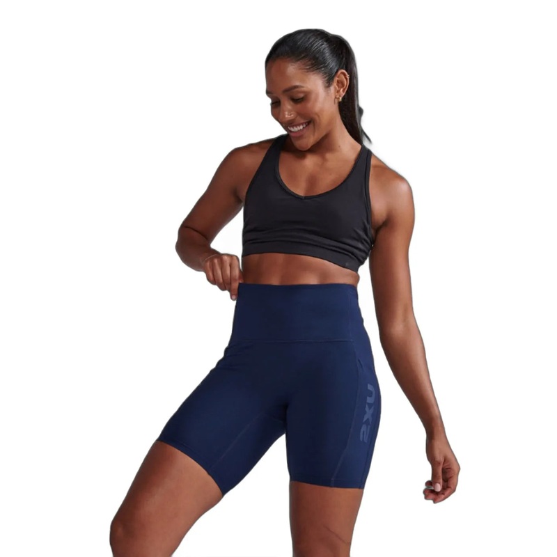 2XU WA6907B Form Stash Hi-Rise Women’s Tights (Midnight/Midnight) XS
