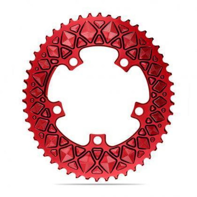 AbsoluteBlack Shimano Oval Chainrings (Red) 50T
