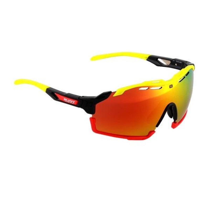 Rudy Project Cutline Sport Sunglasses (Black Fluorescent Yellow Red/Multilaser Orange)