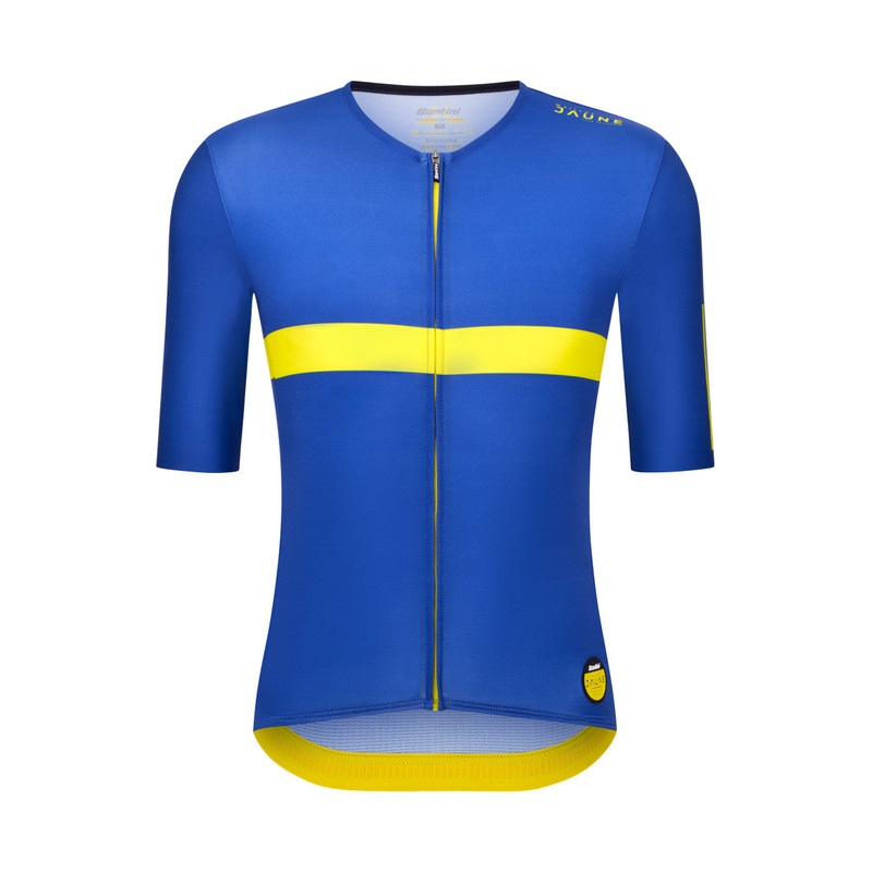 Santini Maillot Jaune Col De La Madeleine Unisex Cycling Jersey (Print) M