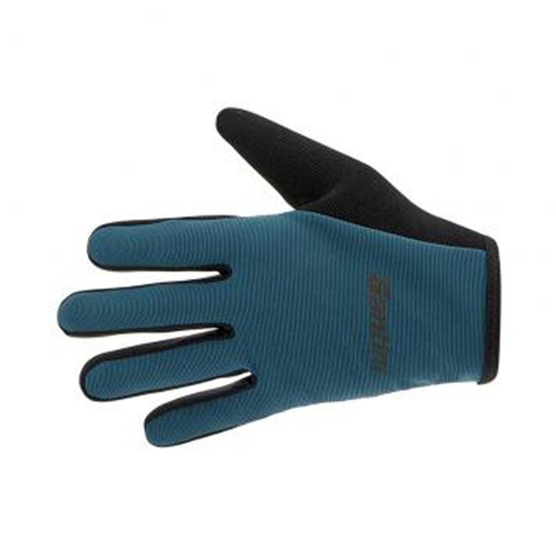 Santini MTB Unisex Full Cycling Gloves (Blue) S