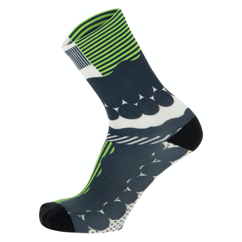 Santini Optic Unisex Cycling Socks (Fluo Green) XL-XXL