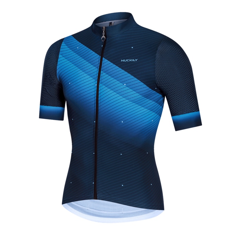 Nuckily MG045 SS Mens Cycling Jersey (Blue)