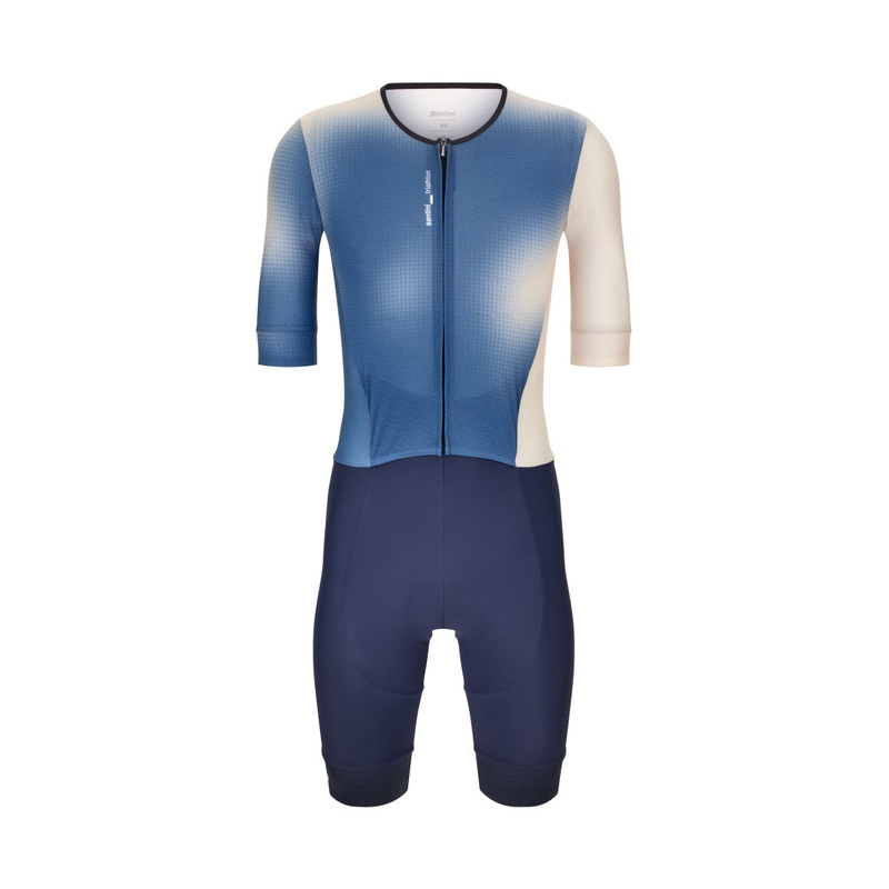 Santini Leaf Men’s Triathlon Suit (Blue) S
