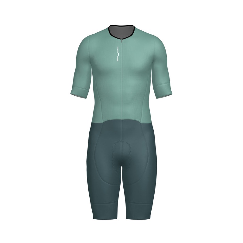 Santini Leaf Women’s Traithlon Suit (Acqua) M