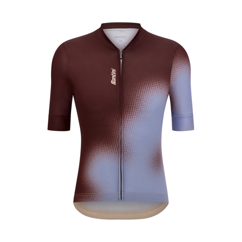 Santini Spot Unisex Cycling Jersey (Brown/Blue) M