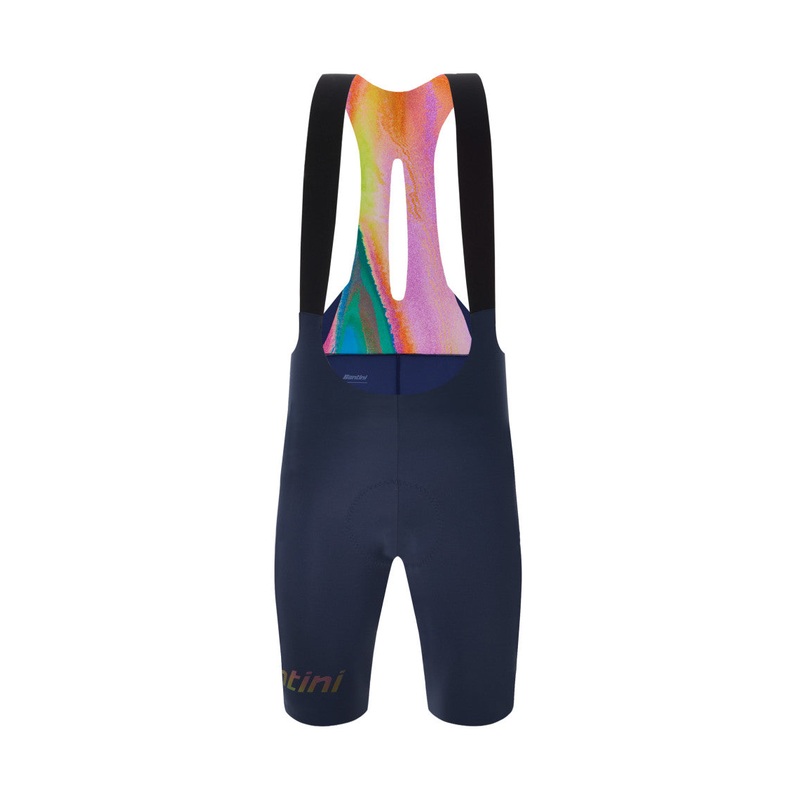 Santini Unico Edge Men’s Cycling Bibshorts (Navy Blue) L