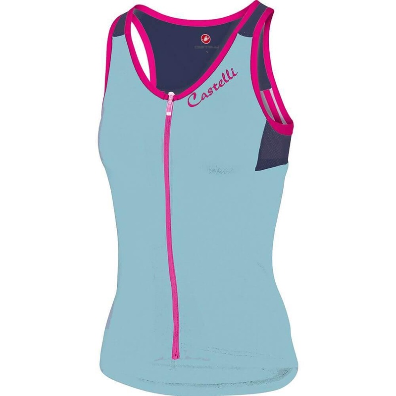 Castelli Solare Women’s Top (Pale Blue/Midnight Navy/Raspberry) XL