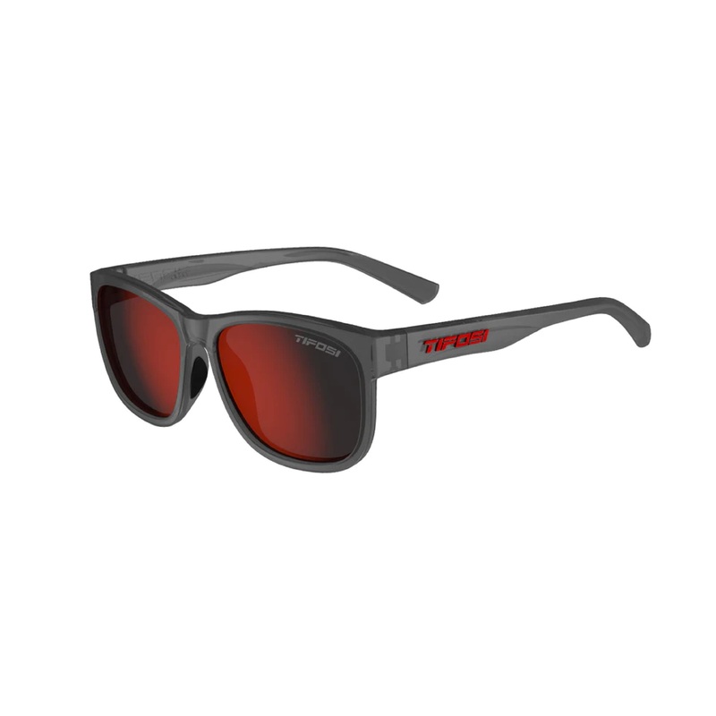 Tifosi Swank XL Sport Sunglasses (Satin Vapor/Smoke Red)