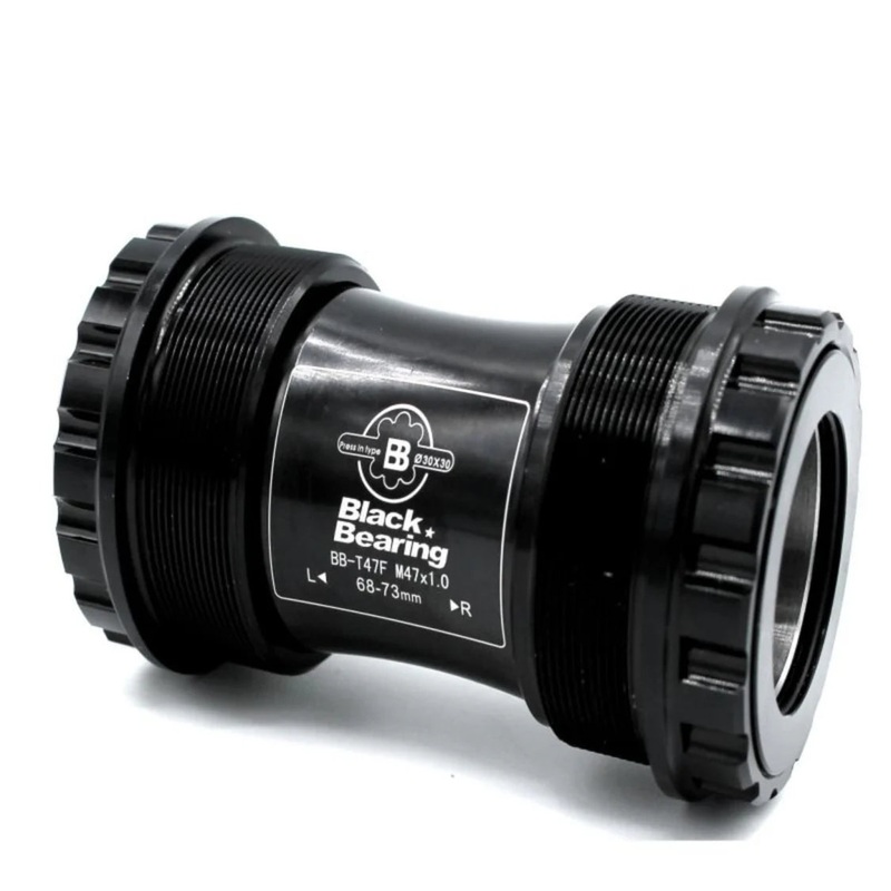 Black Bearing T47 68/73-Praxis B5 Bottom Bracket (Black)