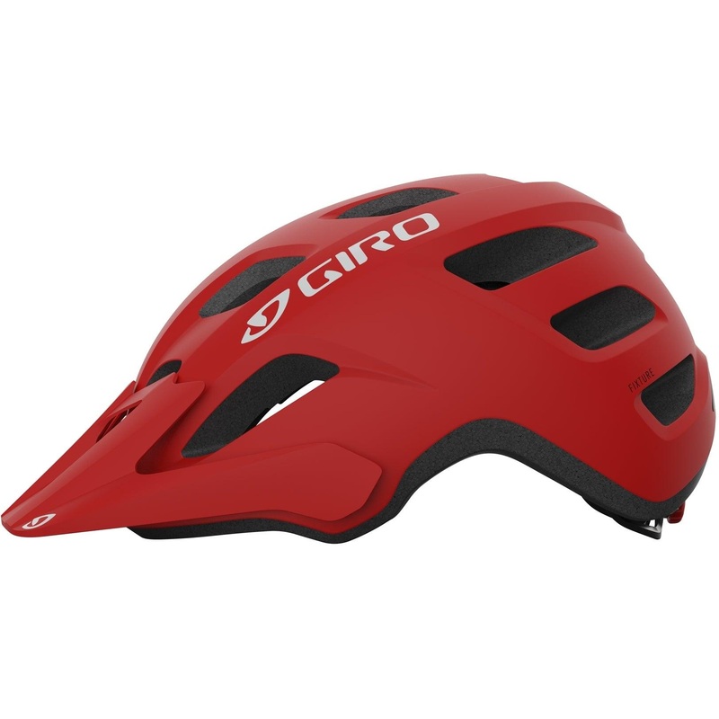 Giro Fixture MTB Cycling Helmet (Matte Trim Red) Universal (54-61)cm