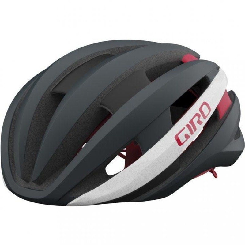 Giro Synthe MIPS II Road Cycling Helmet (Matte Portaro Grey/White/Red) Small (51-55)cm