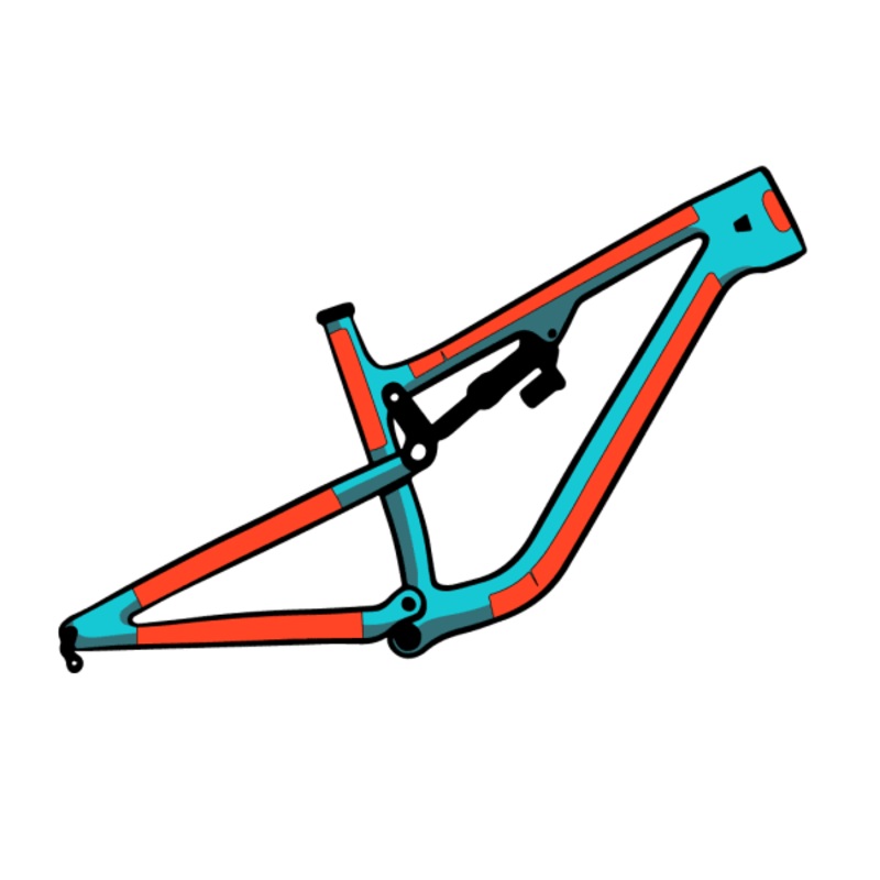 RideWrap Covered Protection – Dual Suspension MTB Frame Kit Gloss