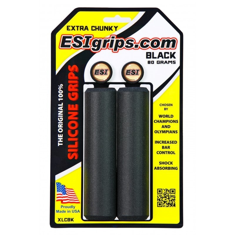 ESI Extra Chunky Silicone Grips Black 34mm 130mm