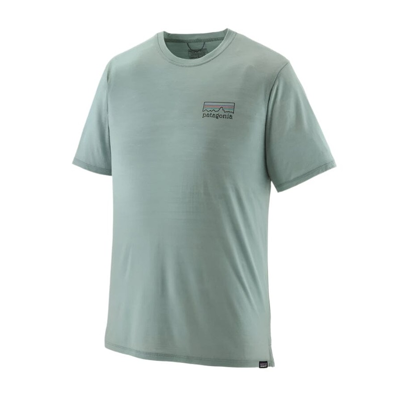 Patagonia Men’s Cap Cool Merino Graphic Shirt Fitz Roy Strata: Thermal Blue S