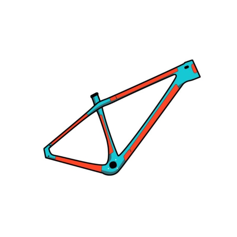 RideWrap Covered Hardtail MTB Frame Protection Kit Gloss