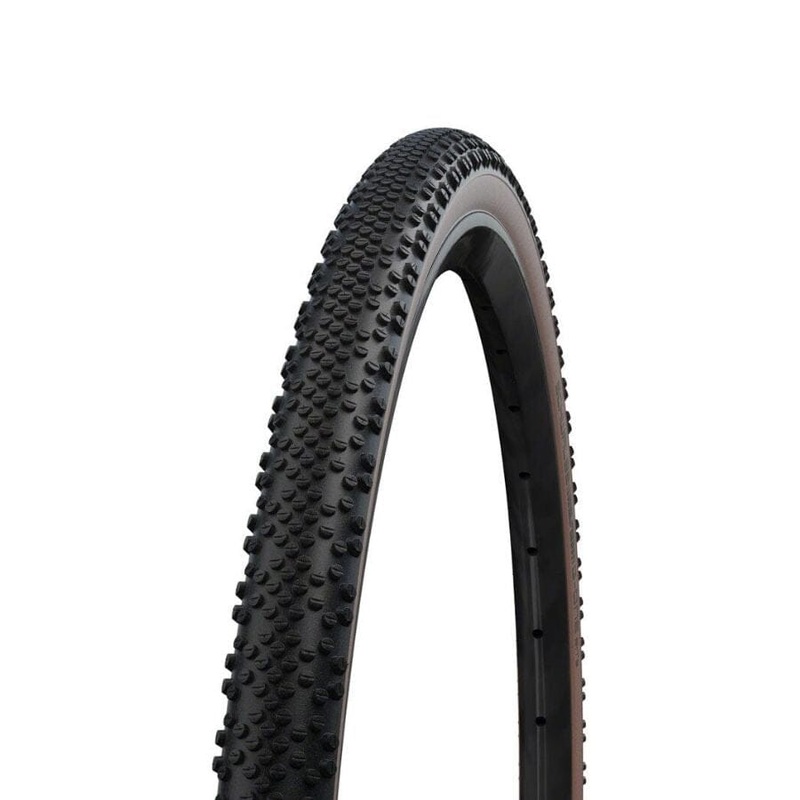 Schwalbe G-One Bite Tire 700 x 38, 67TPI, Tubeless, Folding, Black/Bronze, Performance Line, Race Guard, Addix.