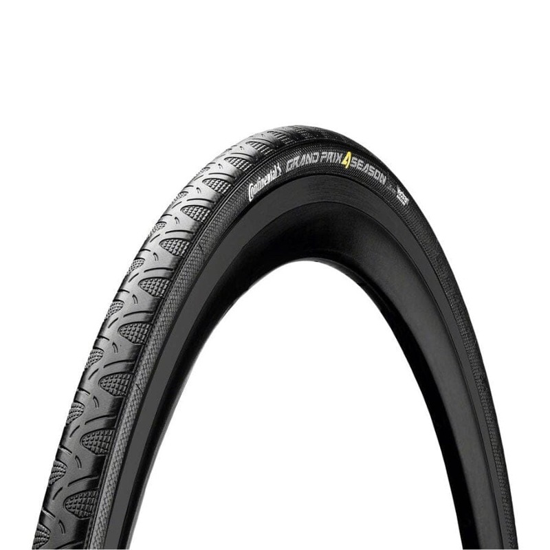 Continental Grand Prix 4-Season Tire 700 x 23, 330TPI, Clincher, Folding, Black Edition, Vectran Breaker, DuraSkin