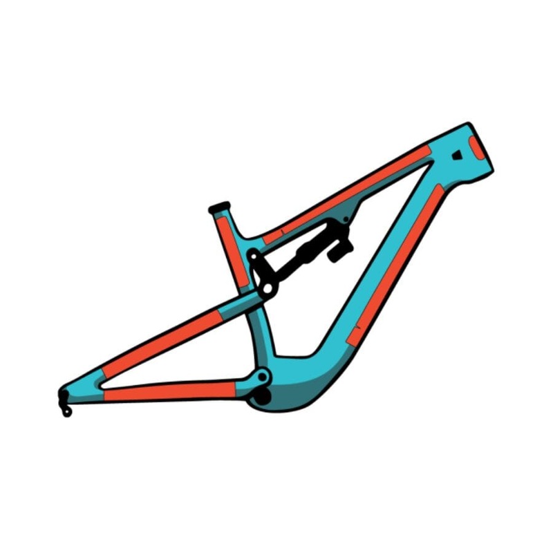 RideWrap Covered Dual Suspension eMTB Frame Protection Kit Gloss