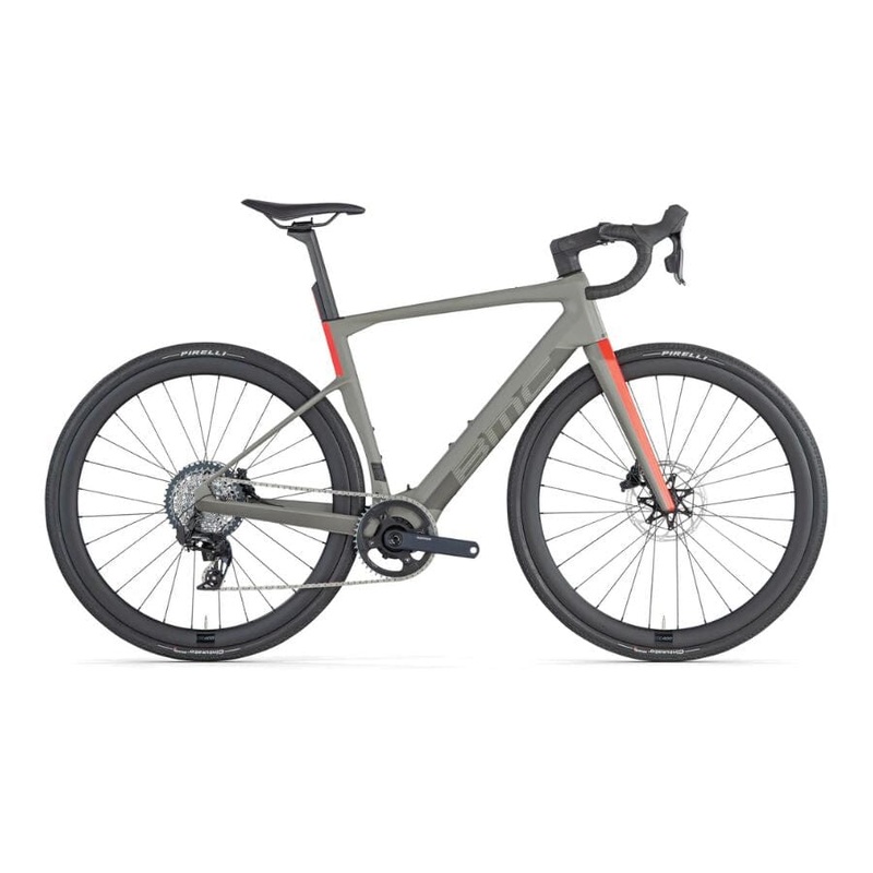 BMC Roadmachine 01 AMP X ONE Rhino Grey / Neon Red 56