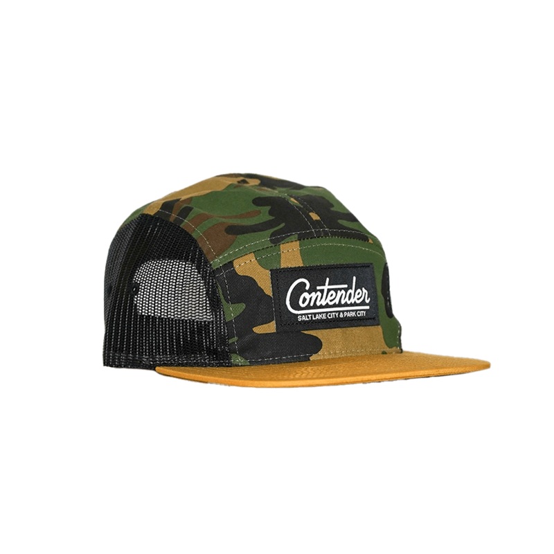 Contender 5-Panel Mesh Hat Camo / Black / Biscuit