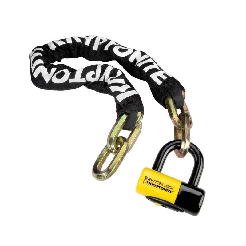 Kryptonite New York Fahgettaboudit Chain 1410+Lock 3.25ft / 100cm Chain Length, 15mm shackle