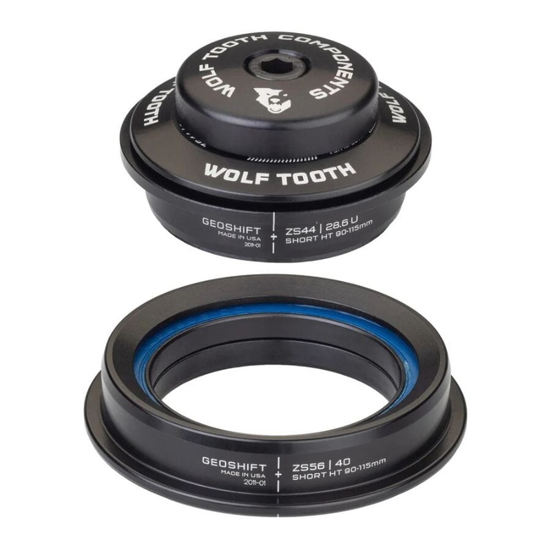 Wolf Tooth 1  GeoShift Performance Angle Headset ZS44/28.6 Upper, ZS56/40 Lower Short 90-114 mm