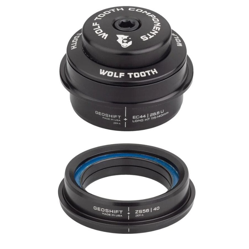 Wolf Tooth 2  GeoShift Performance Angle Headset EC44/28.6 Upper, ZS56/40 Lower Short 90-114 mm