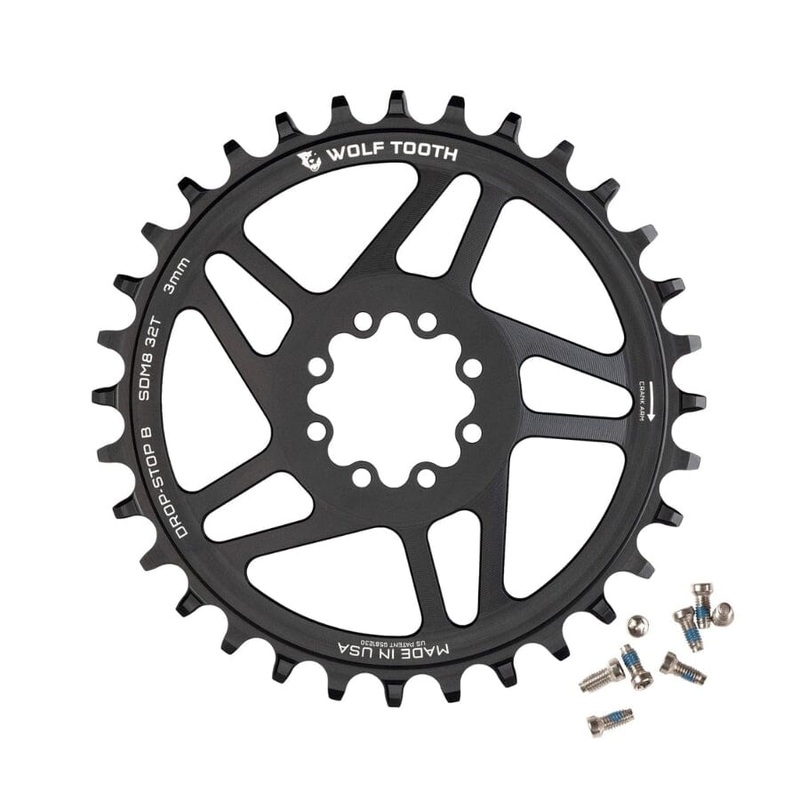 Wolf Tooth Direct Mount SRAM 8-Bolt Chainrings Drop-Stop B 28T 3mm Offset