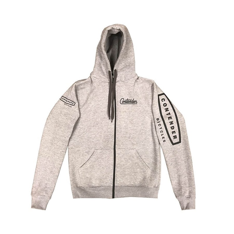 Contender Bicycles Hoodie 3XL Heather Grey