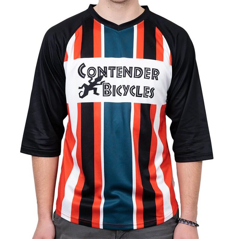 Contender Gecko Retro 3/4 MTB Jersey Red/Green XS