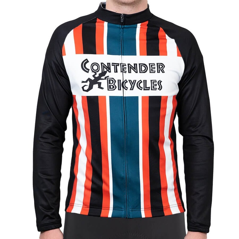 Contender Gecko Retro Long Sleeve Jersey Red/Green 2XS