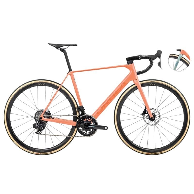 Orbea Orca M21ELTD PWR 2024 Orange Cloud (Matt) – Stone Blue (Matt-Gloss) 47