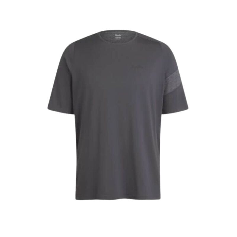 Rapha Trail Merino Short Sleeve Shirt Dark Grey / Black XS