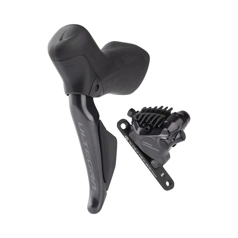Shimano Ultegra ST-R8170/BR-R8170 Di2 Brake Lever and Caliper Left/Front, 2×12-Speed, Flat Mount, Black
