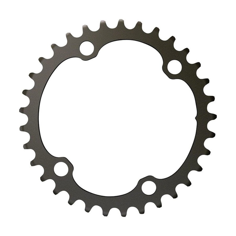 SRAM Force 2×12-Speed Chainring Blast Black 35t, 107 BCD, 4-Bolt, Blast Black, For use with 48t Outer