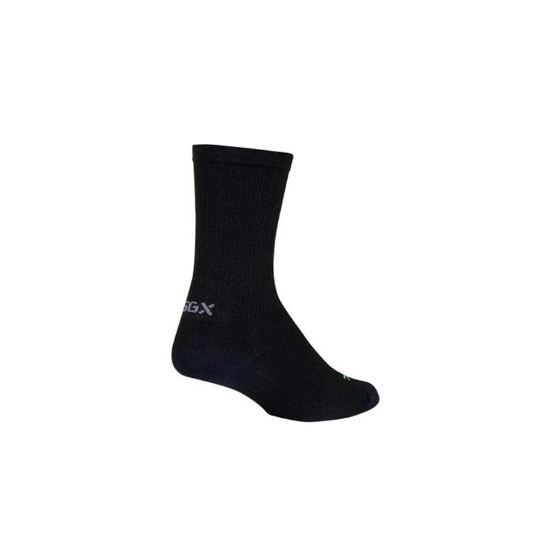 SockGuy Lit SGX 6″ Socks Black S/M