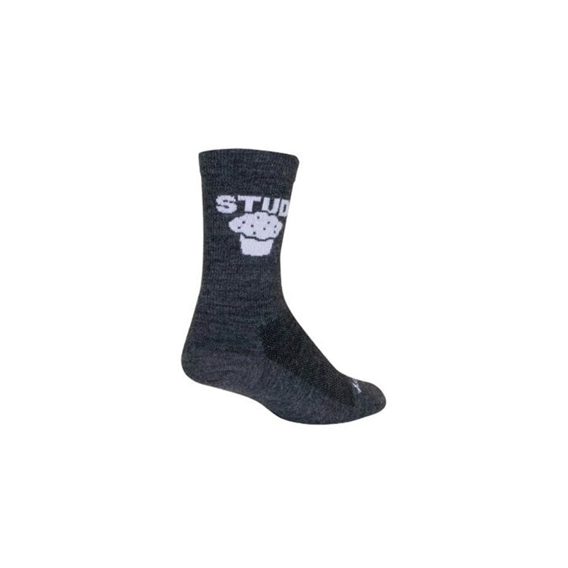 SockGuy Stud Muffin 6″ Wool Crew Socks S/M